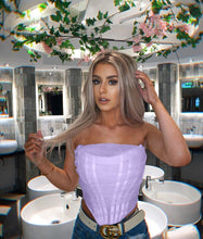 Indlæs billede til gallerivisning ADRIENNE Mesh Backless Bustier Corset Crop Tops