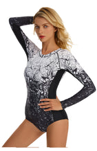 Load image into Gallery viewer, WAIOLA One Piece Colorblock Mesh Long Sleeves Monokini Swimwear - Bali Lumbung
