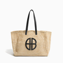 Load image into Gallery viewer, IOKE #3 Summer Large Straw Tote Beach Bag Handwoven Fish Net Design