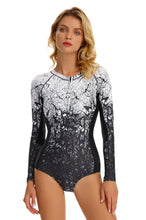 Load image into Gallery viewer, WAIOLA One Piece Colorblock Mesh Long Sleeves Monokini Swimwear - Bali Lumbung