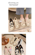 Indlæs billede til gallerivisning MAGGIE Canvas Platform Sneakers with Flowers - Bali Lumbung