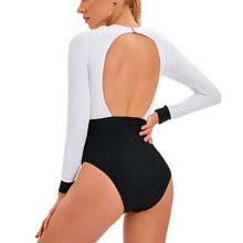 Load image into Gallery viewer, WAIOLA One Piece Colorblock Mesh Long Sleeves Monokini Swimwear - Bali Lumbung