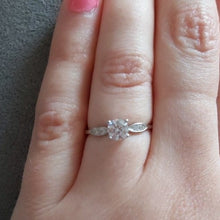 Load image into Gallery viewer, LAUT Sterling Silver Cubic Zirconia Wedding Engagement Rings