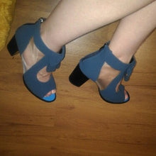 Load image into Gallery viewer, KATY Women's High Heels Square Bottom Ankle Buckle Strap Sandals