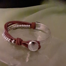Load image into Gallery viewer, RILEY Unique Bangles mixed Leather and Alloy - Bali Lumbung