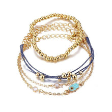 Load image into Gallery viewer, PRUDY 4 Pieces/ Set Handmade Chain Palm Charm Beaded Bracelets - Bali Lumbung