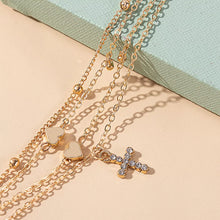 Load image into Gallery viewer, ROCHELLE Multilayer Crystal Cross Adjustable Anklet - Bali Lumbung
