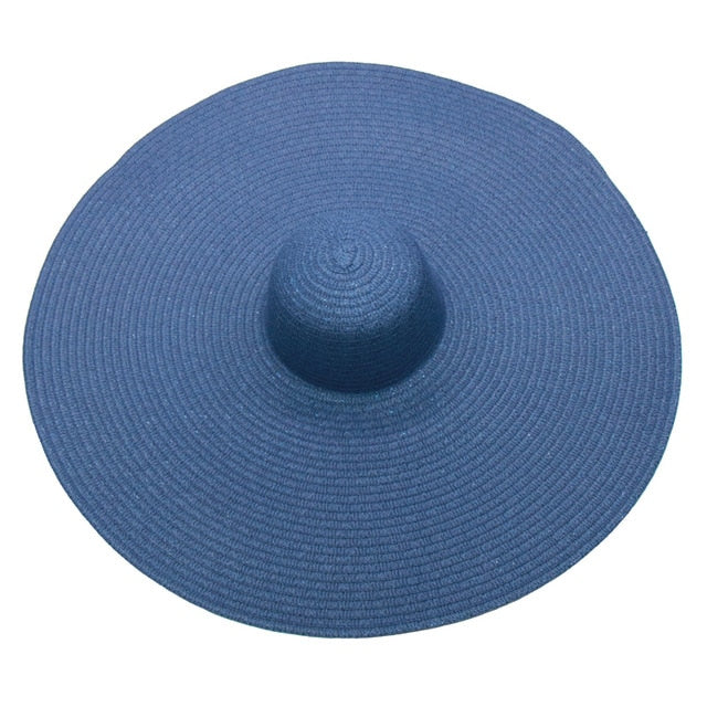 FORTUNA Women's Foldable Oversized Beach Hat 27 Diameter Wide
