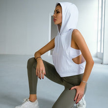 Afbeelding in Gallery-weergave laden, DIO Sports Top Hooded Sleeveless Fitness or Yoga Tank Activewear - Bali Lumbung