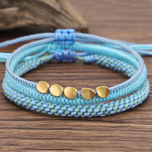 Cargar imagen en el visor de la galería, GARMA Tibetan Buddhist Style Braided Lucky Rope Handmade Copper Beads Bracelets