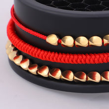 Cargar imagen en el visor de la galería, GARMA Tibetan Buddhist Style Braided Lucky Rope Handmade Copper Beads Bracelets