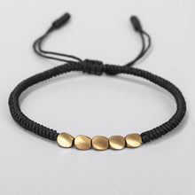 Cargar imagen en el visor de la galería, GARMA Tibetan Buddhist Style Braided Lucky Rope Handmade Copper Beads Bracelets