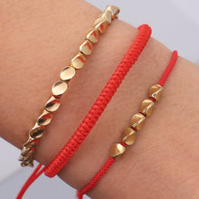Cargar imagen en el visor de la galería, GARMA Tibetan Buddhist Style Braided Lucky Rope Handmade Copper Beads Bracelets