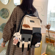 Load image into Gallery viewer, PEPPY #4 Cute Backpack Waterproof Candy Color Backpack Set with Animal Stuffed Dolls