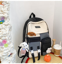 Load image into Gallery viewer, PEPPY #4 Cute Backpack Waterproof Candy Color Backpack Set with Animal Stuffed Dolls