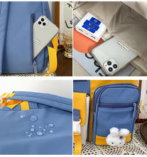Load image into Gallery viewer, PEPPY #4 Cute Backpack Waterproof Candy Color Backpack Set with Animal Stuffed Dolls