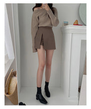 Laden Sie das Bild in den Galerie-Viewer, NOLA Side-slit Stretchy Irregular Mini Skirt Skort - Bali Lumbung