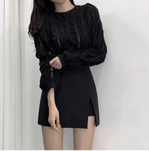 Laden Sie das Bild in den Galerie-Viewer, NOLA Side-slit Stretchy Irregular Mini Skirt Skort - Bali Lumbung