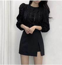 Laden Sie das Bild in den Galerie-Viewer, NOLA Side-slit Stretchy Irregular Mini Skirt Skort - Bali Lumbung