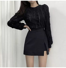Laden Sie das Bild in den Galerie-Viewer, NOLA Side-slit Stretchy Irregular Mini Skirt Skort - Bali Lumbung