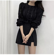 Laden Sie das Bild in den Galerie-Viewer, NOLA Side-slit Stretchy Irregular Mini Skirt Skort - Bali Lumbung