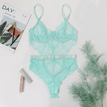 Load image into Gallery viewer, KSAINA Backless Snap Crotch Bodysuit Women Lace Nightwear Underwear Sleepwear Lingerie