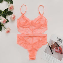 Load image into Gallery viewer, KSAINA Backless Snap Crotch Bodysuit Women Lace Nightwear Underwear Sleepwear Lingerie