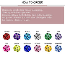 Load image into Gallery viewer, ELOISE #1 Personalized Letter Name Stainless Steel Leaf with Birthstone January-June Engraved Beads Charms Pendant Necklace - Bali Lumbung