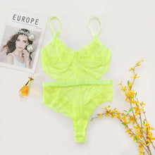 Load image into Gallery viewer, KSAINA Backless Snap Crotch Bodysuit Women Lace Nightwear Underwear Sleepwear Lingerie