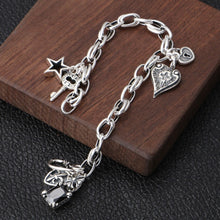 Load image into Gallery viewer, GRACE Sterling Silver Vintage Charm Chain Bracelets