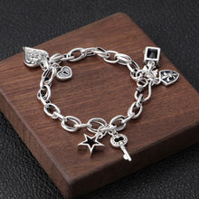 Load image into Gallery viewer, GRACE Sterling Silver Vintage Charm Chain Bracelets