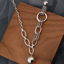 Load image into Gallery viewer, RIVER Unique Design Sterling Silver Chain Round Pendant Necklace - Bali Lumbung