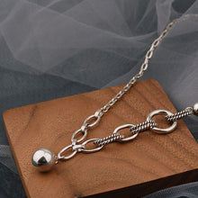 Load image into Gallery viewer, RIVER Unique Design Sterling Silver Chain Round Pendant Necklace - Bali Lumbung