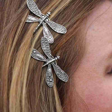 Afbeelding in Gallery-weergave laden, POLY Elegant Vintage Silver Dragonfly Hairpins - Bali Lumbung