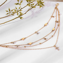 Load image into Gallery viewer, ROCHELLE Multilayer Crystal Cross Adjustable Anklet - Bali Lumbung