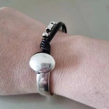 Load image into Gallery viewer, RILEY Unique Bangles mixed Leather and Alloy - Bali Lumbung