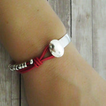 Load image into Gallery viewer, RILEY Unique Bangles mixed Leather and Alloy - Bali Lumbung