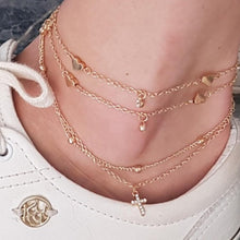 Load image into Gallery viewer, ROCHELLE Multilayer Crystal Cross Adjustable Anklet - Bali Lumbung