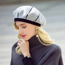 Indlæs billede til gallerivisning TALLIE Elegant Women&#39;s Stripe Berret Hat