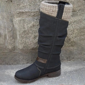 LIZ Mid-Calf Winter Square Heel Women's Boots - Bali Lumbung
