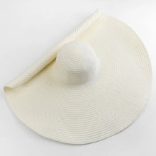 Load image into Gallery viewer, FORTUNA Women&#39;s Foldable Oversized Beach Hat 27&quot; Diameter Wide Brim Summer Sun Hats