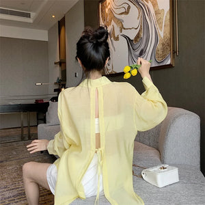 LANI Blouses, Elegant and See-Through, with Long Sleeves and a Loose Fit - Bali Lumbung