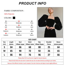 Load image into Gallery viewer, RHEA Puff Sleeves Party Dress Evening Chic Square Collar Evening Gown Mini Skirt - Bali Lumbung