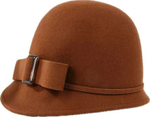 Load image into Gallery viewer, PEPPA Bowler Fedora Cloche Top Hat with Stylish Bowknot