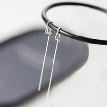 Load image into Gallery viewer, HUMMING Stylish Long Drop Earrings in Silver and Gold Tones, featuring Sparkling Zircon or Crystal Accents