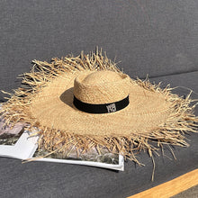 Cargar imagen en el visor de la galería, SAGE Oversized Beach Straw Hat Wide Brim Sun Hat