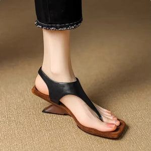 ALIA #2 Women's Sandals feature a Square Toe, Heterotypic Heel, and Buckle Strap