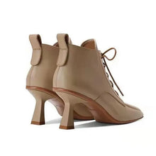 Load image into Gallery viewer, CIA Pointed Toe Square High Heel Buckle Ankle Boots - Bali Lumbung