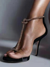 Indlæs billede til gallerivisning ABELLA Rhinestone High Heel Ladies Sandal – Elegance and Glamour