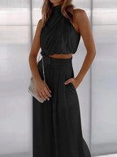 Load image into Gallery viewer, MAYA Stylish Two-Piece Pants Set with Sleeveless Top and Wide-Leg Pants